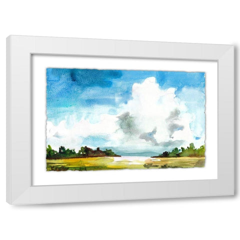 Sky View II White Modern Wood Framed Art Print by McCreery, Paul