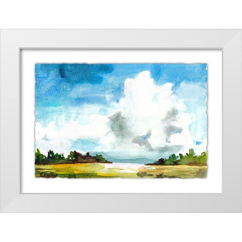 Sky View II White Modern Wood Framed Art Print by McCreery, Paul
