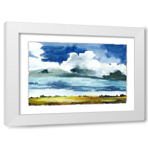 Sky View III White Modern Wood Framed Art Print by McCreery, Paul