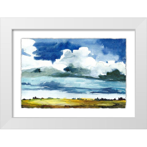Sky View III White Modern Wood Framed Art Print by McCreery, Paul