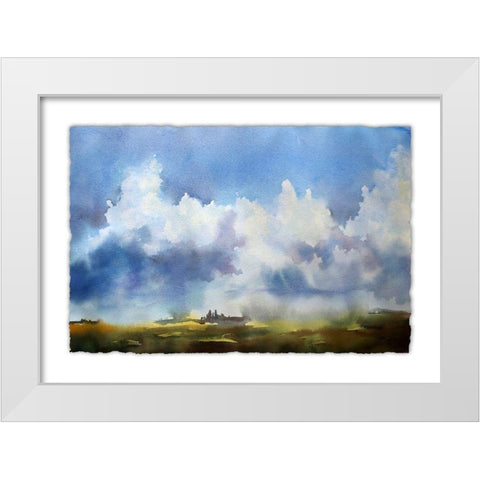 Sky View IV White Modern Wood Framed Art Print by McCreery, Paul