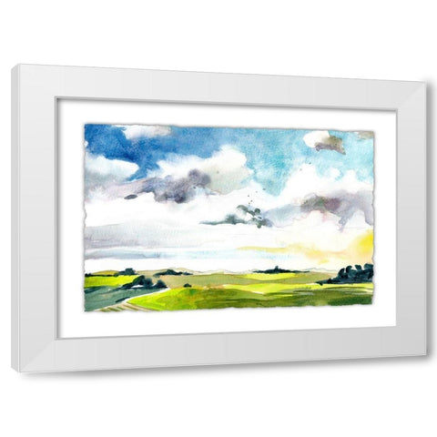 Sky View VI White Modern Wood Framed Art Print by McCreery, Paul