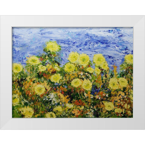 Storm over Summer Garden White Modern Wood Framed Art Print by Friedlander, Allan