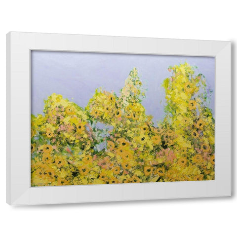 Clinging Vines White Modern Wood Framed Art Print by Friedlander, Allan