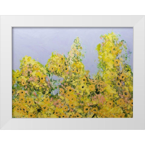 Clinging Vines White Modern Wood Framed Art Print by Friedlander, Allan