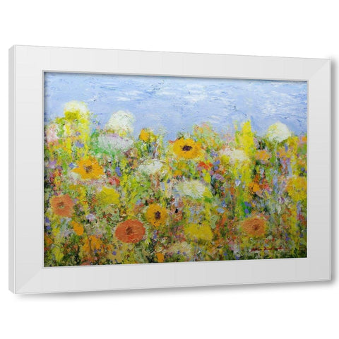 Dandelion Dust White Modern Wood Framed Art Print by Friedlander, Allan