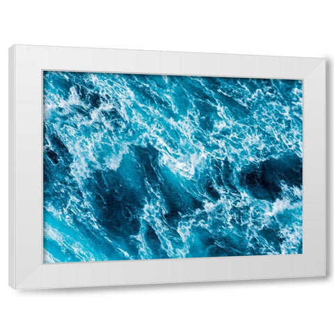 Turbulent Tasman Sea I White Modern Wood Framed Art Print by Bane, Eva