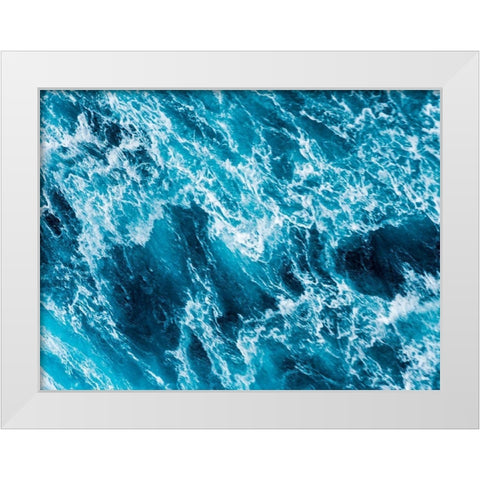 Turbulent Tasman Sea I White Modern Wood Framed Art Print by Bane, Eva
