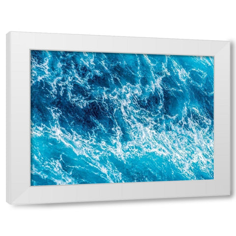Turbulent Tasman Sea III White Modern Wood Framed Art Print by Bane, Eva