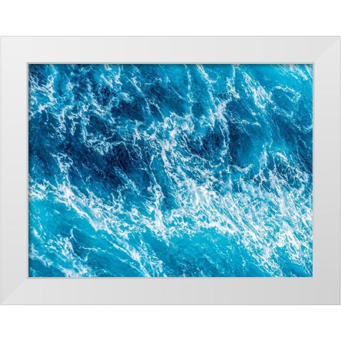 Turbulent Tasman Sea III White Modern Wood Framed Art Print by Bane, Eva