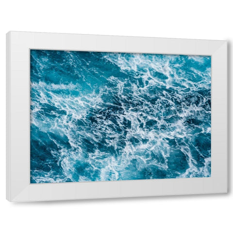 Turbulent Tasman Sea IV White Modern Wood Framed Art Print by Bane, Eva