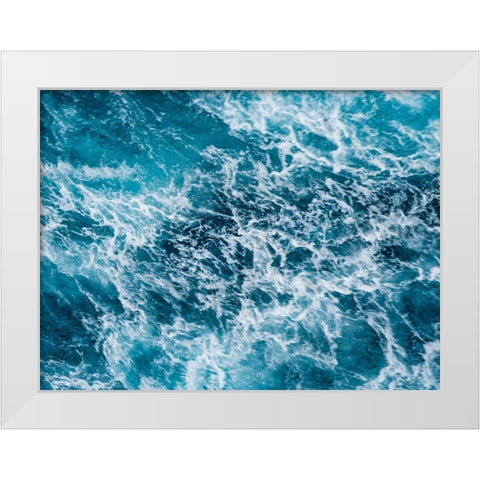 Turbulent Tasman Sea IV White Modern Wood Framed Art Print by Bane, Eva