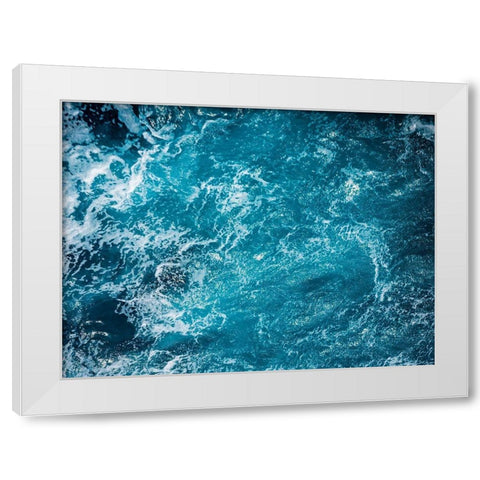 Turbulent Tasman Sea VI White Modern Wood Framed Art Print by Bane, Eva