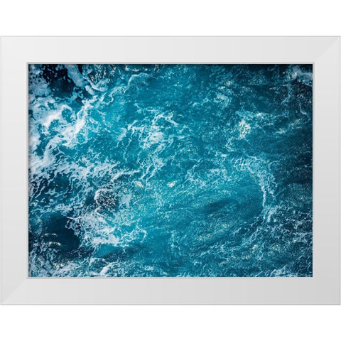 Turbulent Tasman Sea VI White Modern Wood Framed Art Print by Bane, Eva