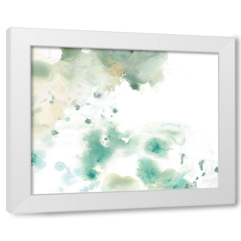 Marble Seafoam I White Modern Wood Framed Art Print by Vess, June Erica