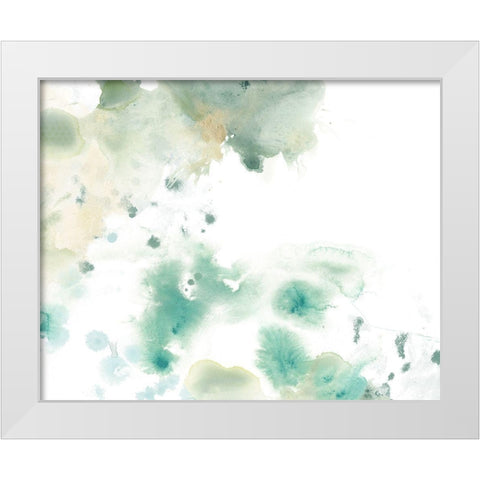 Marble Seafoam I White Modern Wood Framed Art Print by Vess, June Erica