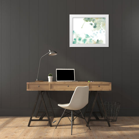 Marble Seafoam II White Modern Wood Framed Art Print by Vess, June Erica
