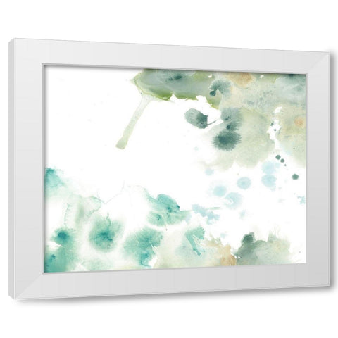 Marble Seafoam II White Modern Wood Framed Art Print by Vess, June Erica
