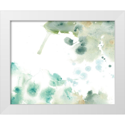 Marble Seafoam II White Modern Wood Framed Art Print by Vess, June Erica