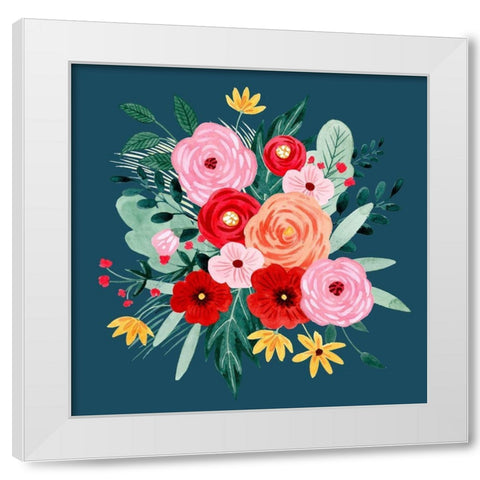 Sweet Hearts Bouquet I White Modern Wood Framed Art Print by Popp, Grace