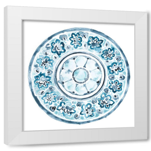 Porcelain Design I White Modern Wood Framed Art Print by Vess, June Erica