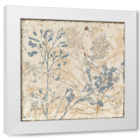 Floral Fan I White Modern Wood Framed Art Print by Meagher, Megan