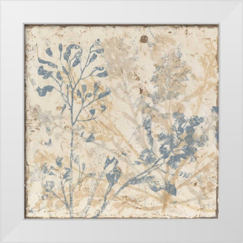 Floral Fan I White Modern Wood Framed Art Print by Meagher, Megan