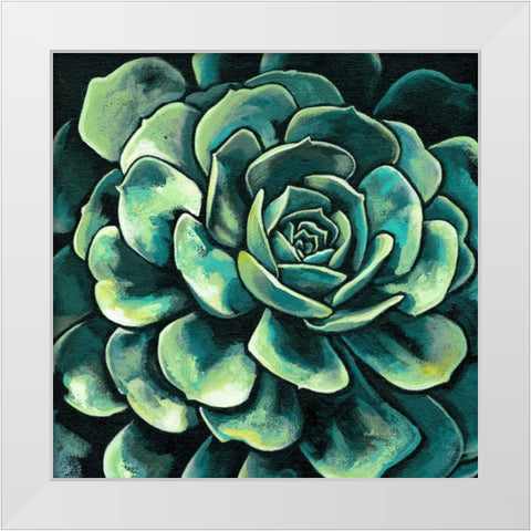 Succulent Bloom II White Modern Wood Framed Art Print by Meagher, Megan