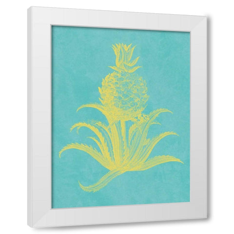 Pineapple Frais II White Modern Wood Framed Art Print by Vision Studio