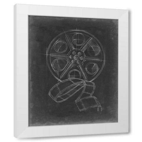Film and Reel Blueprint I White Modern Wood Framed Art Print by Harper, Ethan