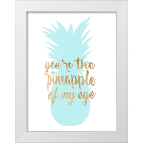 Pineapple Life II White Modern Wood Framed Art Print by Studio W