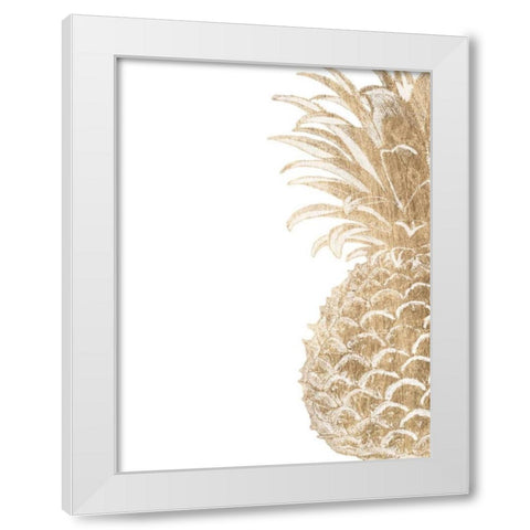 Pineapple Life IV White Modern Wood Framed Art Print by Studio W