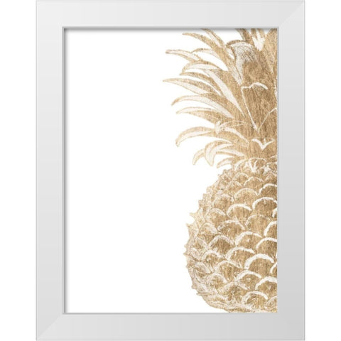 Pineapple Life IV White Modern Wood Framed Art Print by Studio W