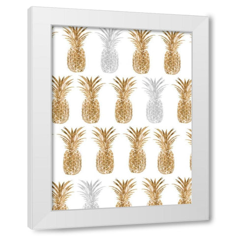 Pineapple Life VII White Modern Wood Framed Art Print by Studio W