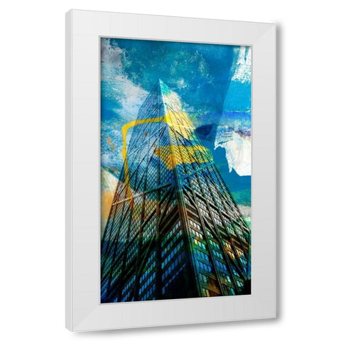 Hancock Building, Chicago White Modern Wood Framed Art Print by Jasper, Sisa