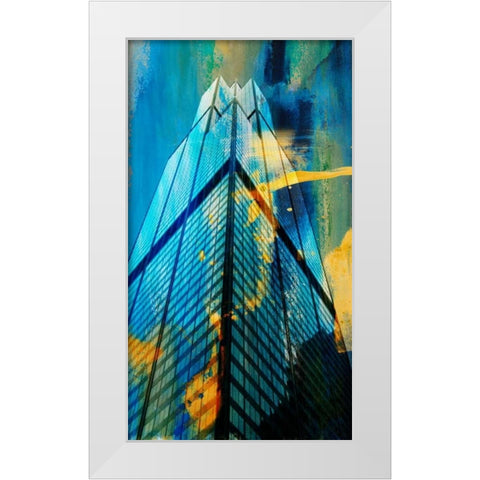 Sears Building, Chicago White Modern Wood Framed Art Print by Jasper, Sisa