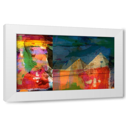 Pharaohs and Pyramids II White Modern Wood Framed Art Print by Jasper, Sisa