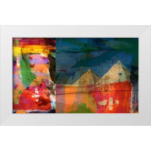 Pharaohs and Pyramids II White Modern Wood Framed Art Print by Jasper, Sisa