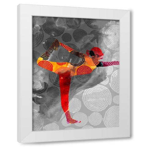 Yoga Pose II White Modern Wood Framed Art Print by Jasper, Sisa