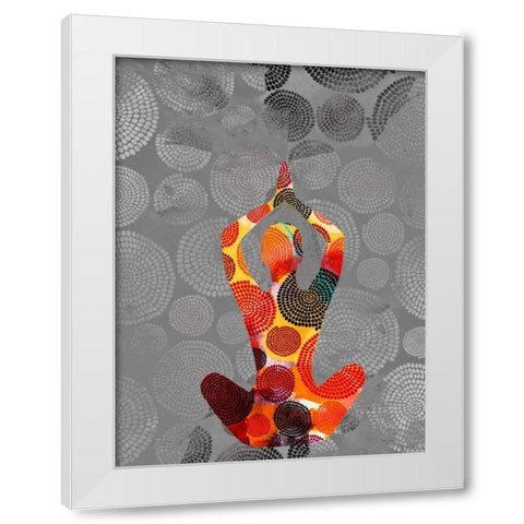 Yoga Pose III White Modern Wood Framed Art Print by Jasper, Sisa