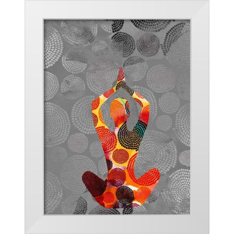 Yoga Pose III White Modern Wood Framed Art Print by Jasper, Sisa