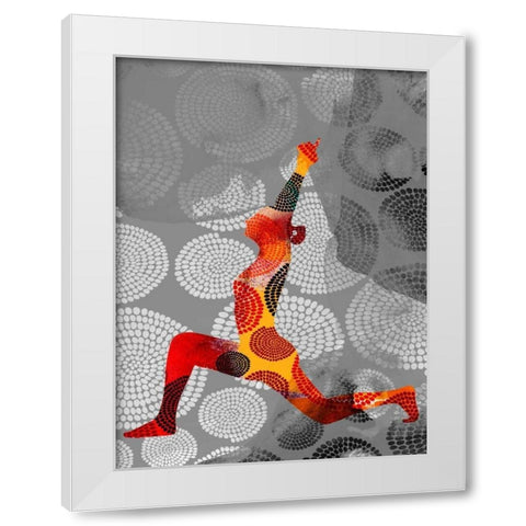 Yoga Pose IV White Modern Wood Framed Art Print by Jasper, Sisa