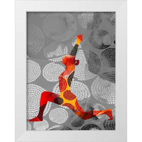 Yoga Pose IV White Modern Wood Framed Art Print by Jasper, Sisa