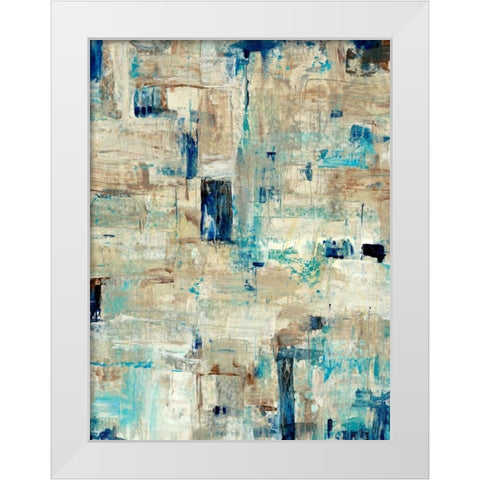 Aqua Separation II White Modern Wood Framed Art Print by OToole, Tim