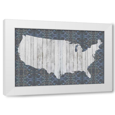 Flower Map VI White Modern Wood Framed Art Print by Goldberger, Jennifer