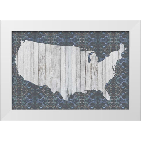 Flower Map VI White Modern Wood Framed Art Print by Goldberger, Jennifer