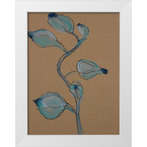 Little Plants of Big Sur VIII White Modern Wood Framed Art Print by Delamater, Rob