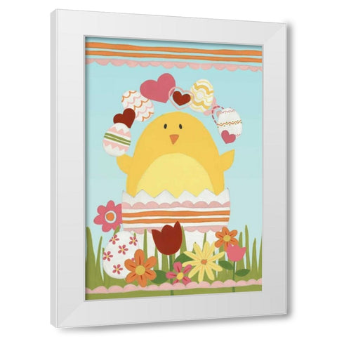 Easter Sweeties I White Modern Wood Framed Art Print by Vess, June Erica