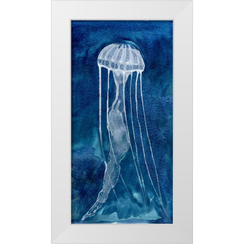 Indigo Nettle I White Modern Wood Framed Art Print by Ludwig, Alicia