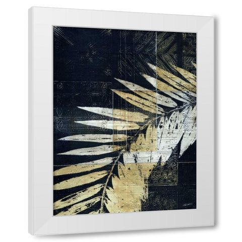 Palm Deco II White Modern Wood Framed Art Print by Butler, John